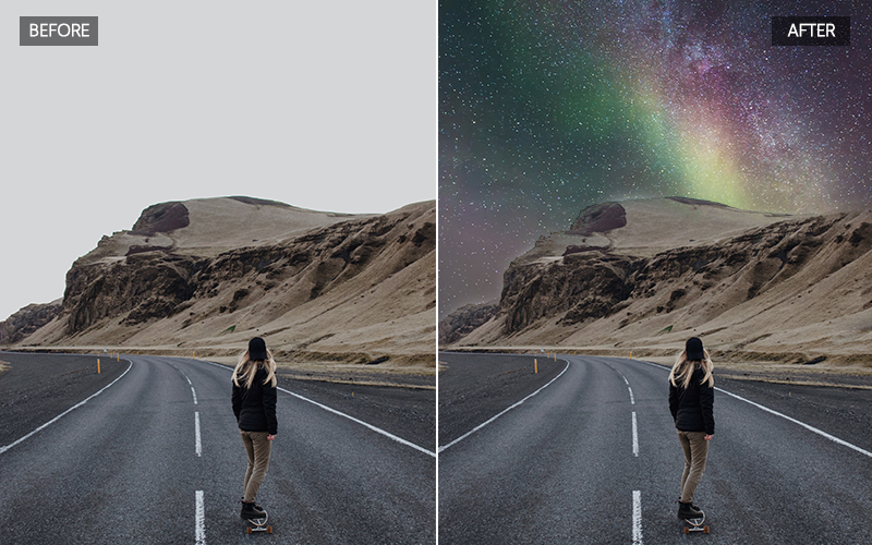 northern light sky overlays