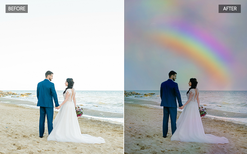 rainbow sky overlays