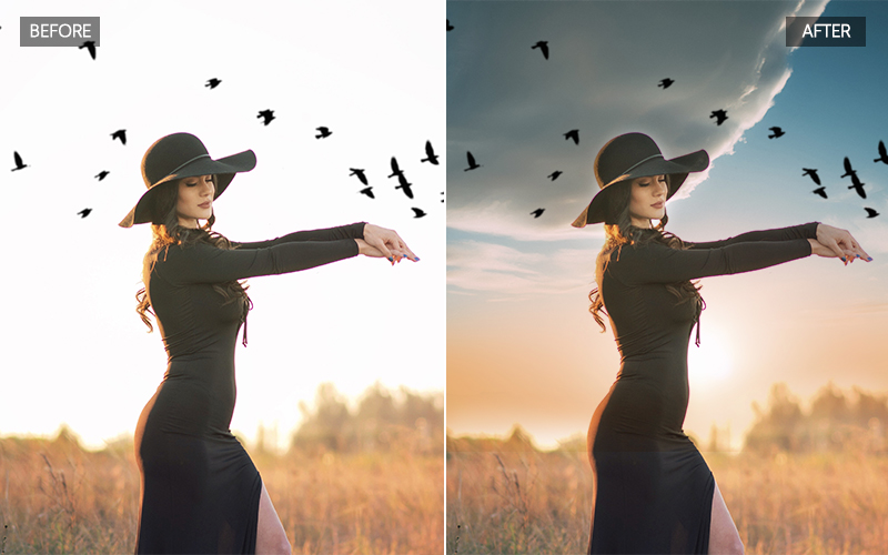 sunset sky overlays