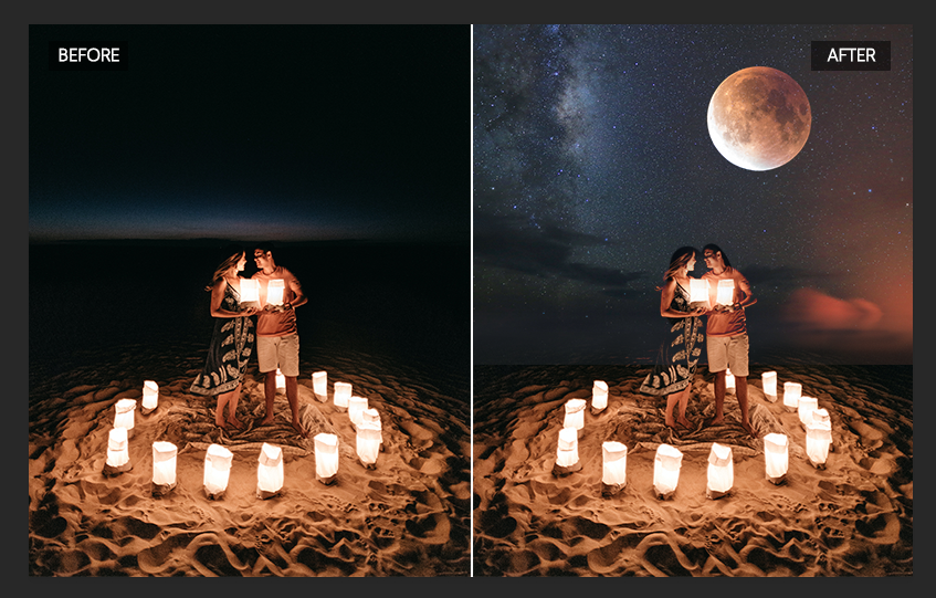 nighttime sky overlays