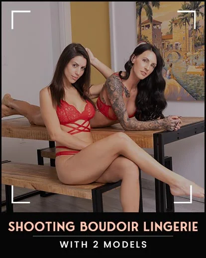 Two models posing in lingerie, , photography course online, digital photography course, best boudoir photography deals