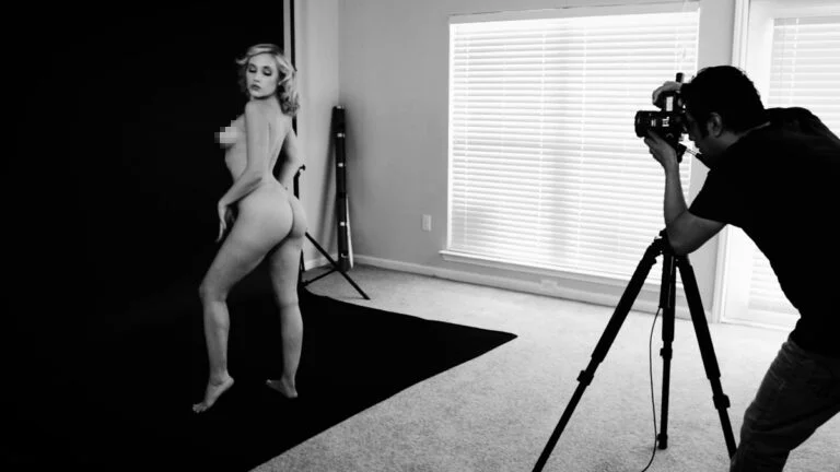 Creative bodyscape photo focusing on light and shadow interplay