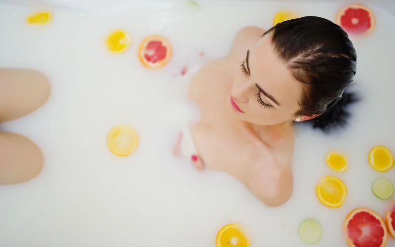 milk bathtub nude