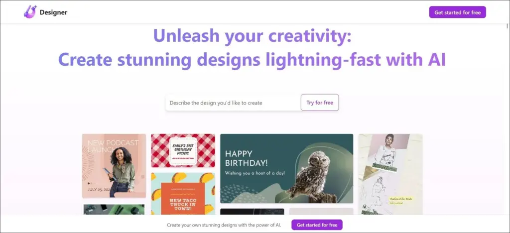 Microsoft designer ai images generator
