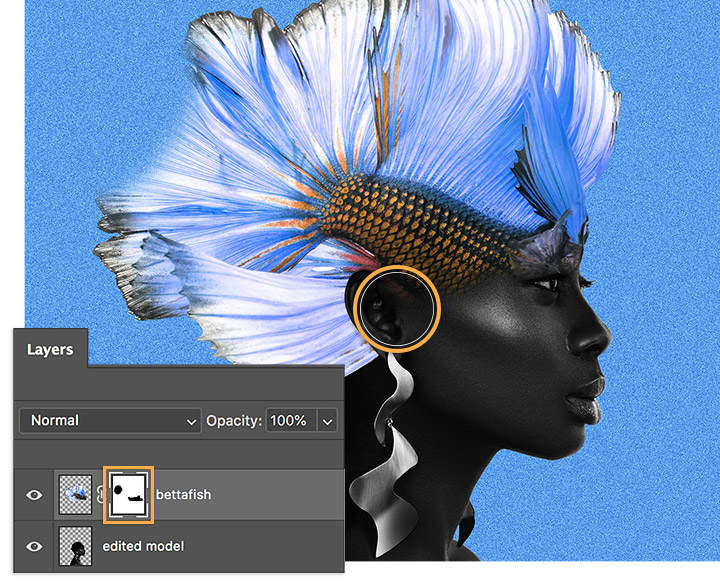 Step 3 of photo compositing