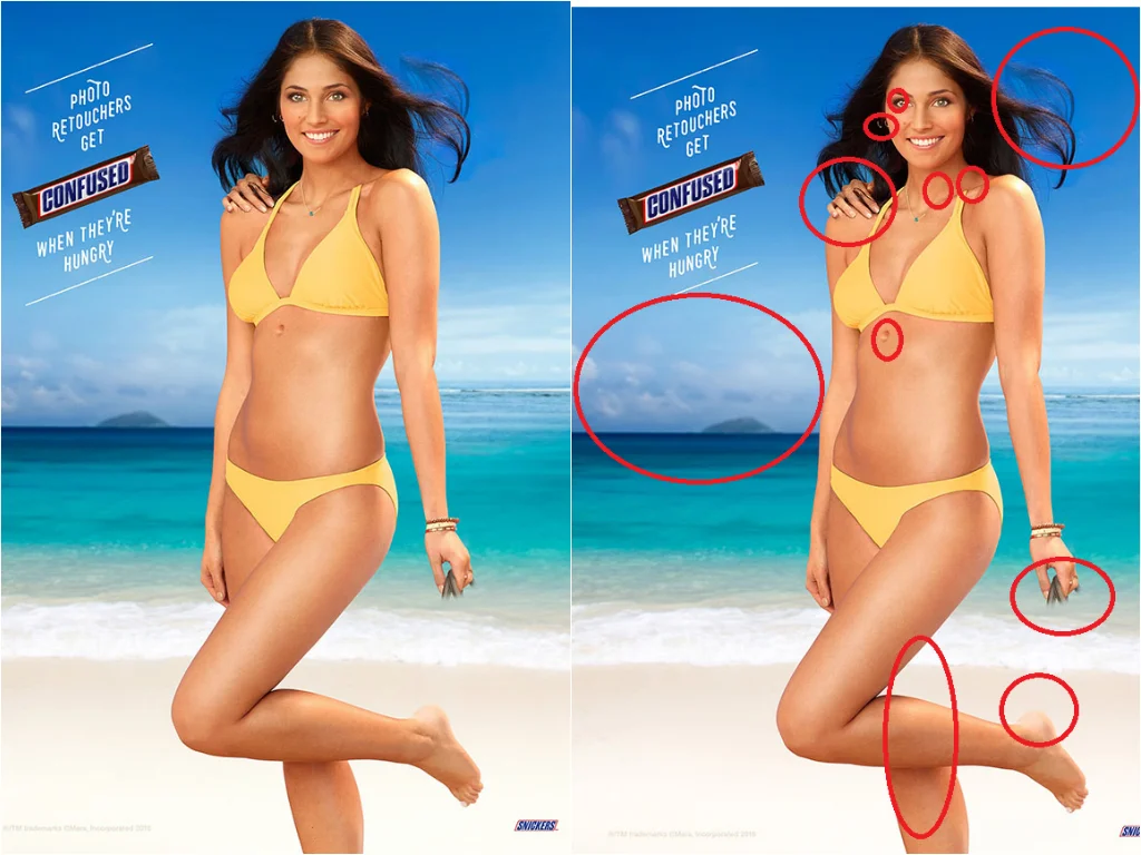 snickers ad for retouchers