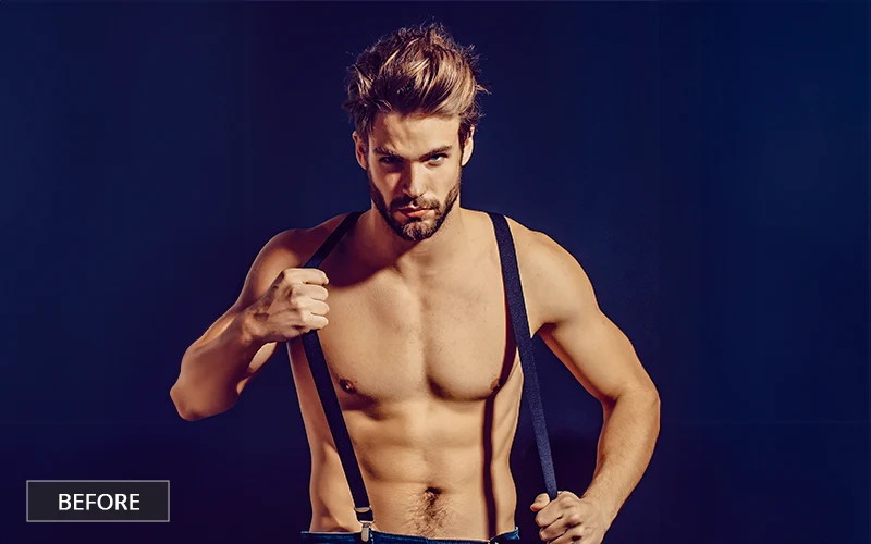 a male model posing