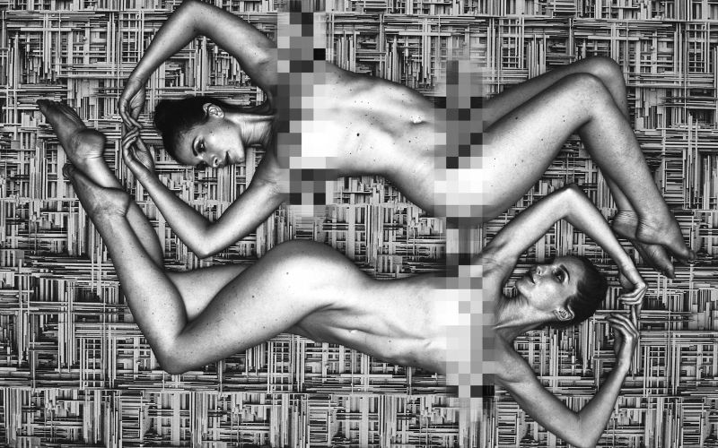 Pose direction example from a professional nude photography class
