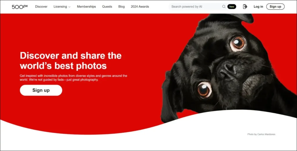 500px photo licensing marketplace showing photographers how to sell images and reach global buyers