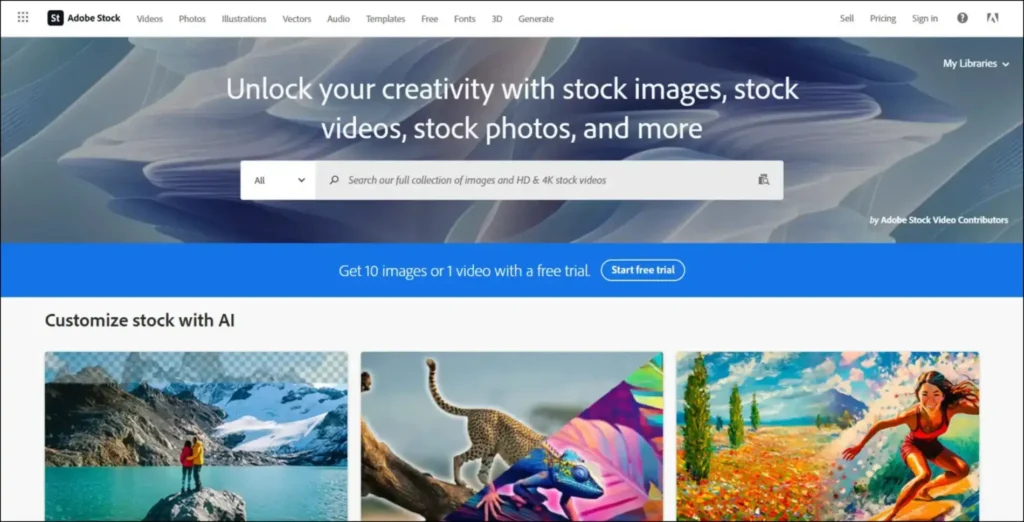 Adobe Stock contributor portal interface showing how to upload and sell stock photos on Adobe Stock