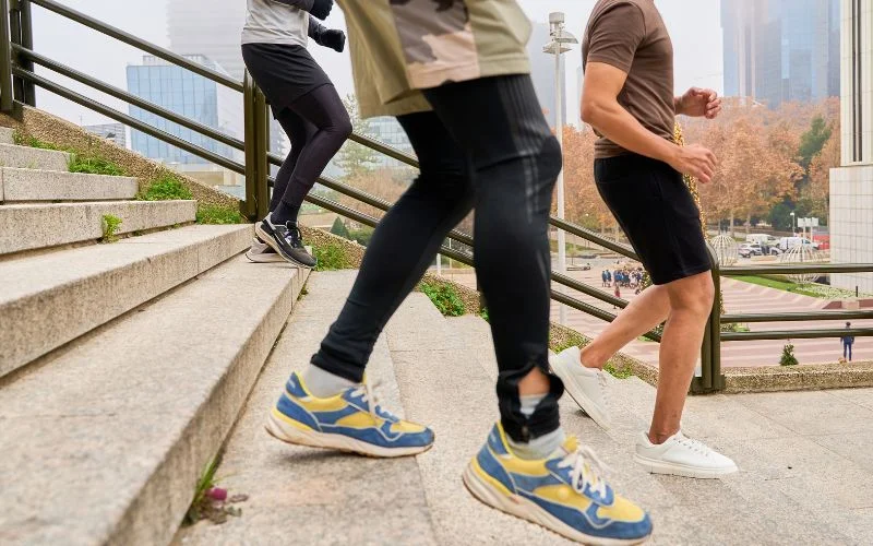 stock image of people jogging for fitness