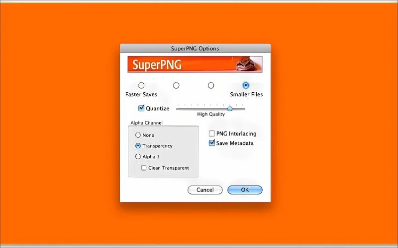 SuperPNG free plugin for Photoshop providing advanced PNG export and compression settings