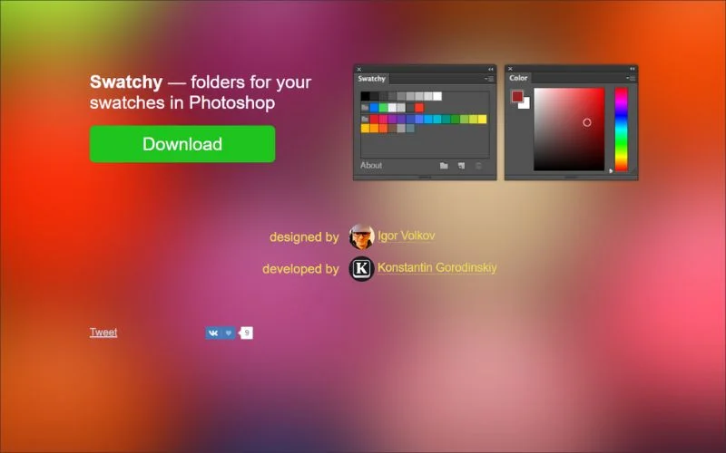 Swatchy plugin organizing color palettes and swatches for faster Photoshop workflows