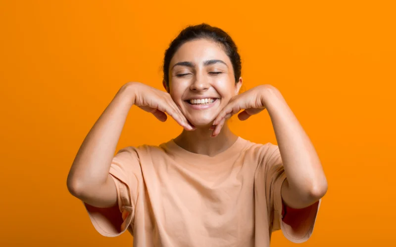 Portrait showing flattering face angle technique for better and more natural-looking pictures