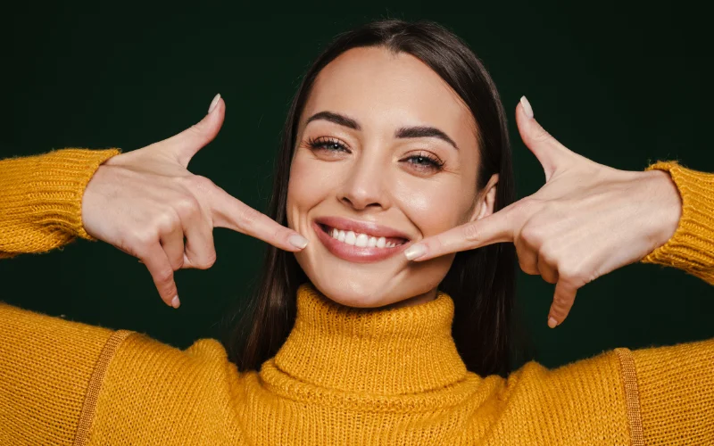Fashion-inspired smize portrait showing confident eye expression for camera-ready photos