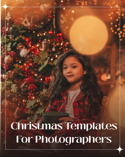 christmas templates for photographers, photography card templates, Photo Essentials