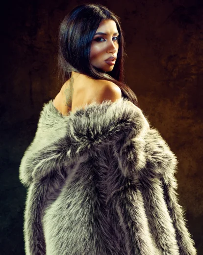 Portrait retouching tutorial showing before and after skin edit